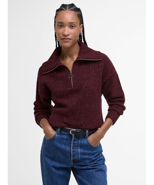 Barbour（バブアー）の「Lavensdale ハーフジップ ニット（ニット/セーター・レディース・ブラウン/レッド/ライトベージュ・6/8）」の17枚目の写真