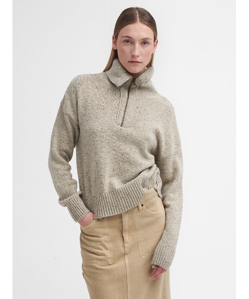 Barbour（バブアー）の「Lavensdale ハーフジップ ニット（ニット/セーター・レディース・ブラウン/レッド/ライトベージュ・6/8）」の5枚目の写真