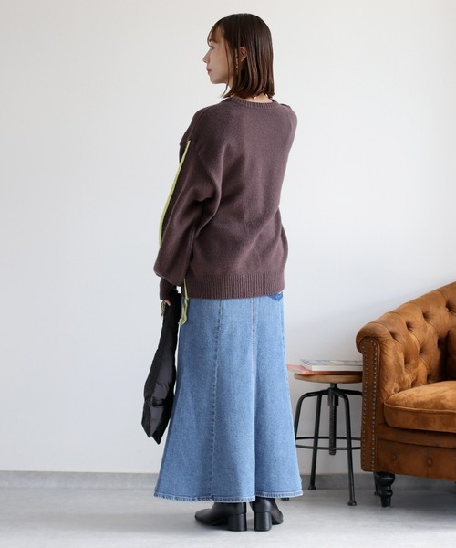 cepo（セポ）の「【美脚＆細見えシルエット♪】マーメイドデニムスカート（デニムスカート・レディース・ブルー系1/ワンウォッシュ/ブルー系2・S/M/L）」の13枚目の写真