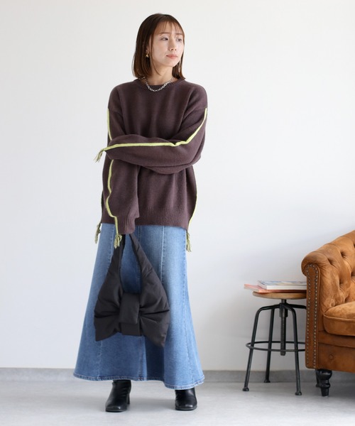 cepo（セポ）の「【美脚＆細見えシルエット♪】マーメイドデニムスカート（デニムスカート・レディース・ブルー系1/ワンウォッシュ/ブルー系2・S/M/L）」の15枚目の写真