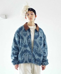 MEDE19F | ＭＥＤＥ１９Ｆ　ジャカードデニムでつくった中わた入りワークジャケット〈ブルー〉(デニムジャケット)