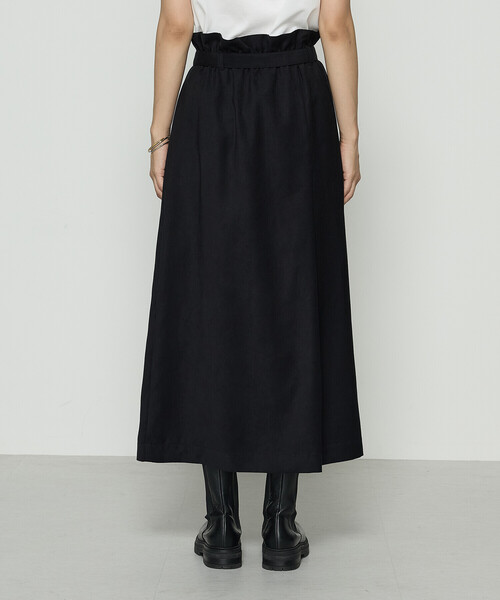 Gabardine K.T（ギャバジンケーティー）の「ポリスエード ラップ風スカート（スカート・レディース・キナリ/カーキ/ブラック・9号/7号）」の15枚目の写真