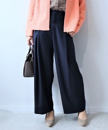 fleur by mint breeze（フルールバイミントブリーズ）の「【L～5L 大きいサイズ】サキソニータックワイドパンツ（その他パンツ・レディース）」