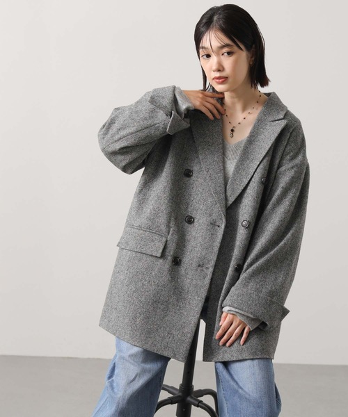 セロリさま専用　ENFÖLD グレー テーラードジャケット セール】ツィードオーバーテーラー（テーラードジャケット）｜RAW