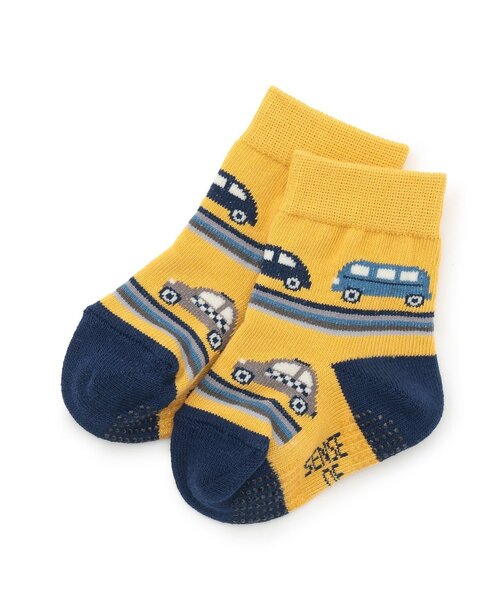 sense of wonder(センスオブワンダー)の「クルマソックス(ソックス/靴下・キッズ・グレー/マスタード・9-11cm/11-13cm/13-15cm/15-17cm)」の1枚目の写真