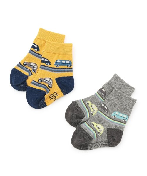 sense of wonder(センスオブワンダー)の「クルマソックス(ソックス/靴下・キッズ・グレー/マスタード・9-11cm/11-13cm/13-15cm/15-17cm)」の6枚目の写真