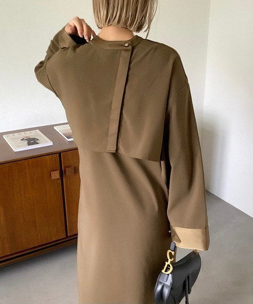 CFT.（シフト）の「ショートライニングサテン2wayブラウス（シャツ/ブラウス・レディース・グレイッシュベージュ・M）」の13枚目の写真