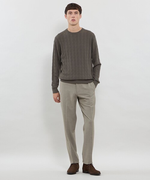 MACKINTOSH LONDON（マッキントッシュ ロンドン）の「【WEB・一部店舗限定】ハイゲージケーブルクルーネックニット（ニット/セーター・メンズ・ネイビー/オフホワイト/イエロー系その他2/グレー系その他/ブルー系その他2・M/L/XL）」の19枚目の写真