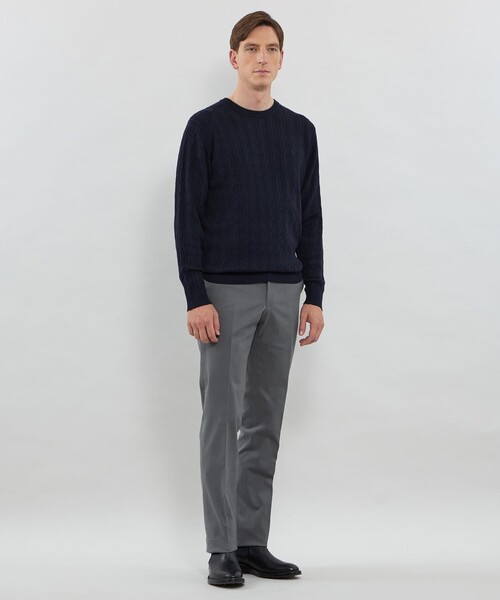 MACKINTOSH LONDON（マッキントッシュ ロンドン）の「【WEB・一部店舗限定】ハイゲージケーブルクルーネックニット（ニット/セーター・メンズ・ネイビー/オフホワイト/イエロー系その他2/グレー系その他/ブルー系その他2・M/L/XL）」の17枚目の写真