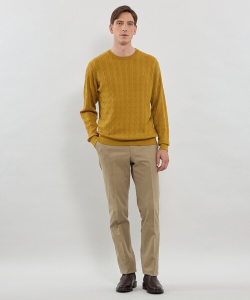 MACKINTOSH LONDON（マッキントッシュ ロンドン）の「【WEB・一部店舗限定】ハイゲージケーブルクルーネックニット（ニット/セーター・メンズ・ネイビー/オフホワイト/イエロー系その他2/グレー系その他/ブルー系その他2・M/L/XL）」の16枚目の写真