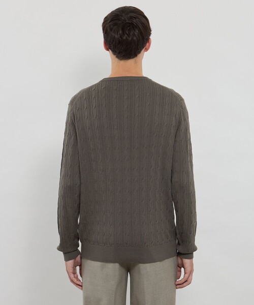 MACKINTOSH LONDON（マッキントッシュ ロンドン）の「【WEB・一部店舗限定】ハイゲージケーブルクルーネックニット（ニット/セーター・メンズ・ネイビー/オフホワイト/イエロー系その他2/グレー系その他/ブルー系その他2・M/L/XL）」の13枚目の写真