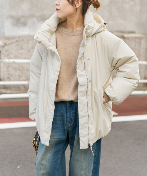 peak 韓国ダウンジャケット アイボリー　S NANGA / ナンガ 別注ダウンジャケット*（ダウンジャケット/コート