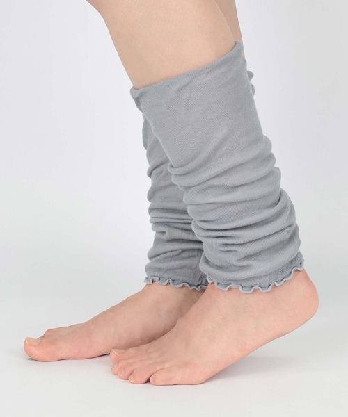 NAIGAI(ナイガイ)の「NAIGAI COMFORT ふんわりガーゼ 肌側シルク 2重編み レッグウォーマー 93072330(レッグウォーマー・レディース・ブラウン系その他/サックスブルー/サンドベージュ/グリーン系その他・FREE)」の5枚目の写真