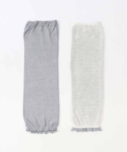 NAIGAI(ナイガイ)の「NAIGAI COMFORT ふんわりガーゼ 肌側シルク 2重編み レッグウォーマー 93072330(レッグウォーマー・レディース・ブラウン系その他/サックスブルー/サンドベージュ/グリーン系その他・FREE)」の6枚目の写真
