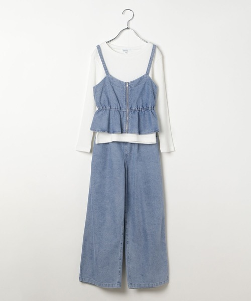 GLOBAL WORK（グローバルワーク）の「トクトク3デニムセット＊ロンＴ/606702（つなぎ/オールインワン・キッズ・ブルー系その他4/ブラック・160cm/150cm/130cm/140cm）」の4枚目の写真
