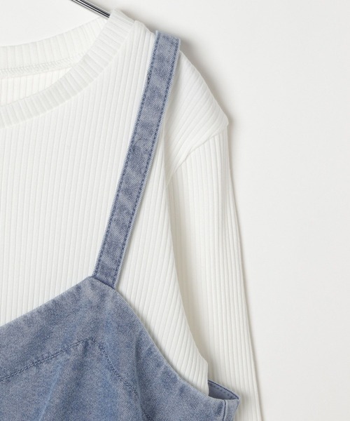 GLOBAL WORK（グローバルワーク）の「トクトク3デニムセット＊ロンＴ/606702（つなぎ/オールインワン・キッズ・ブルー系その他4/ブラック・160cm/150cm/130cm/140cm）」の7枚目の写真