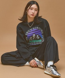 ≪Kappa×and ST ウェルネスクラブ≫Mountainデザインスウェット (ユニセックス)