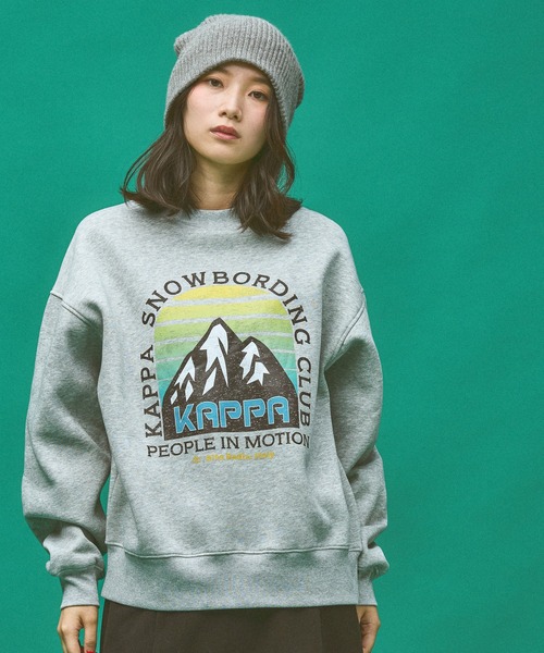 Kappa(カッパ)の「≪Kappa×and ST ウェルネスクラブ≫Mountainデザインスウェット (ユニセックス)(スウェット・レディース・ブラック/グレー・SMALL/MEDIUM/LARGE)」の4枚目の写真