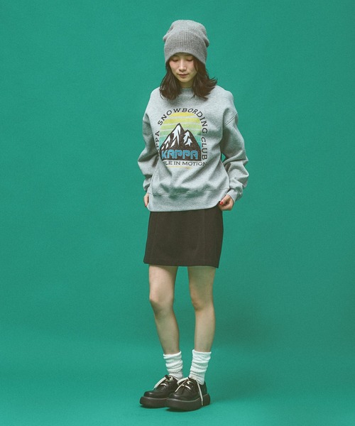 Kappa(カッパ)の「≪Kappa×and ST ウェルネスクラブ≫Mountainデザインスウェット (ユニセックス)(スウェット・レディース・ブラック/グレー・SMALL/MEDIUM/LARGE)」の8枚目の写真