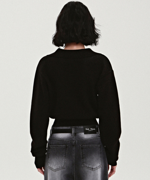 NICK&NICOLE(ニックアンドニコール)の「NICOLE COLOR BLOCK COLLAR KNIT_BLACK(ニット/セーター・レディース・その他・FREE)」の3枚目の写真