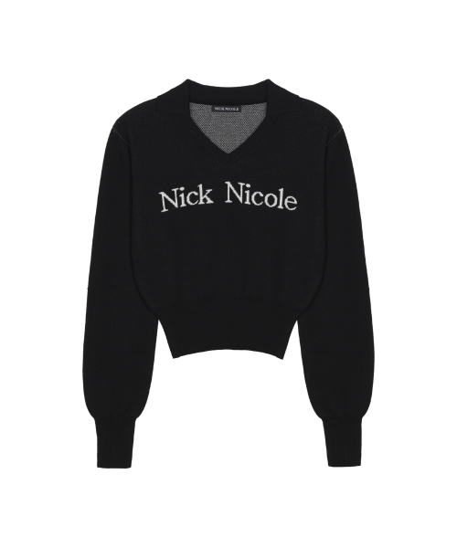 NICK&NICOLE(ニックアンドニコール)の「NICOLE COLOR BLOCK COLLAR KNIT_BLACK(ニット/セーター・レディース・その他・FREE)」の4枚目の写真
