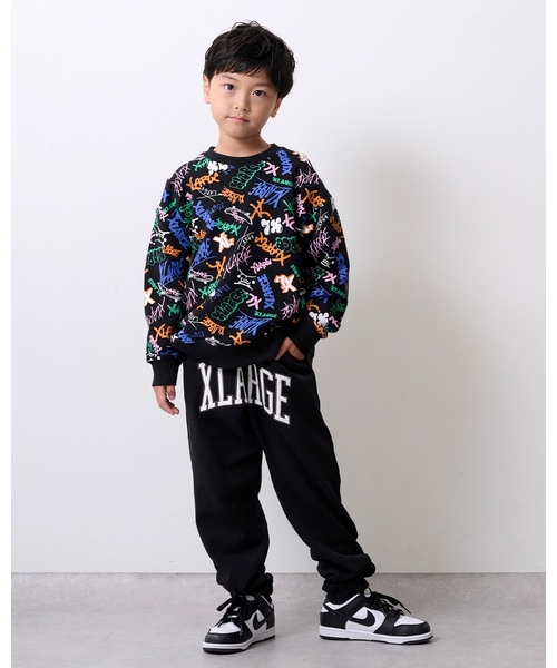 XLARGE KIDS（エクストララージキッズ）の「ロゴスウェットパンツ（その他パンツ・キッズ・トップグレー/ブラック/グリーン・140cm/130cm/80ｃｍ/90cm/100cm/110cm/120cm）」の2枚目の写真