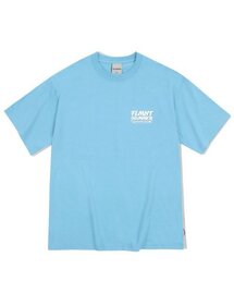 オーバーサイズサマーリングロゴTシャツ-スカイブルー