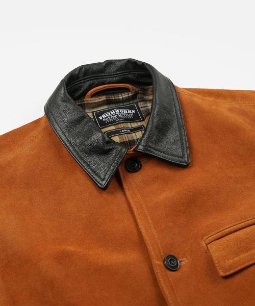 FRIZMWORKS(フリズムワークス)の「SUEDE FRENCH CAR COAT _ CAMEL(チェスターコート・メンズ・その他・SMALL/MEDIUM/LARGE/X-LARGE)」の4枚目の写真