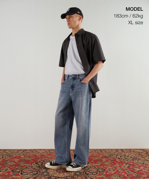 MUSINSA STANDARD（ムシンサスタンダード）の「リラックスドソフトポプリン半袖シャツ[ガンメタル]（シャツ/ブラウス・メンズ・その他・SMALL/MEDIUM/LARGE/X-LARGE/XX-LARGE）」の2枚目の写真