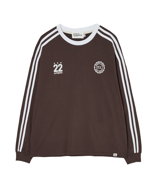 THE GREEN LAB（ザグリーンラボ）の「サッカーフットボール配色長袖Tシャツ[ブラウン]（Tシャツ/カットソー・メンズ・その他・SMALL）」の8枚目の写真