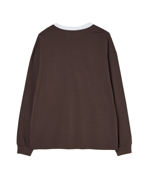 THE GREEN LAB（ザグリーンラボ）の「サッカーフットボール配色長袖Tシャツ[ブラウン]（Tシャツ/カットソー・メンズ・その他・SMALL）」の12枚目の写真