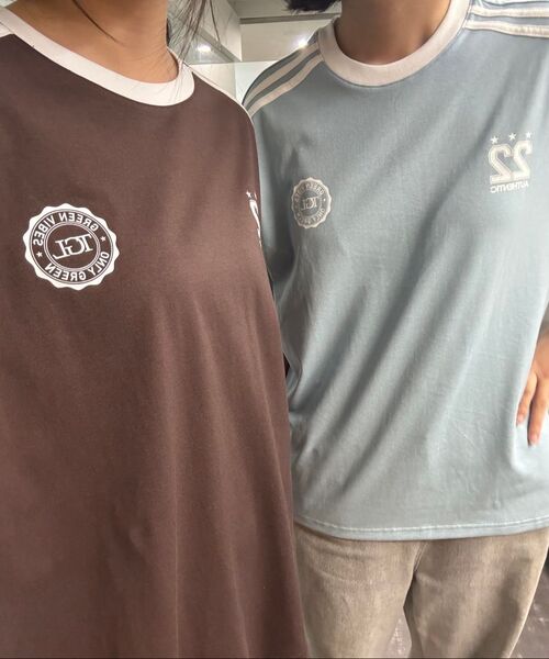 THE GREEN LAB（ザグリーンラボ）の「サッカーフットボール配色長袖Tシャツ[ブラウン]（Tシャツ/カットソー・メンズ・その他・SMALL）」の13枚目の写真