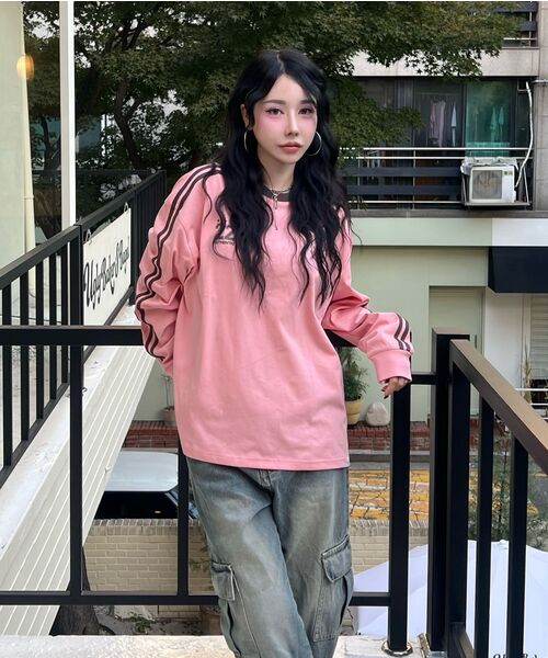 THE GREEN LAB（ザグリーンラボ）の「サッカーフットボール配色長袖Tシャツ[ブラウン]（Tシャツ/カットソー・メンズ・その他・SMALL）」の21枚目の写真