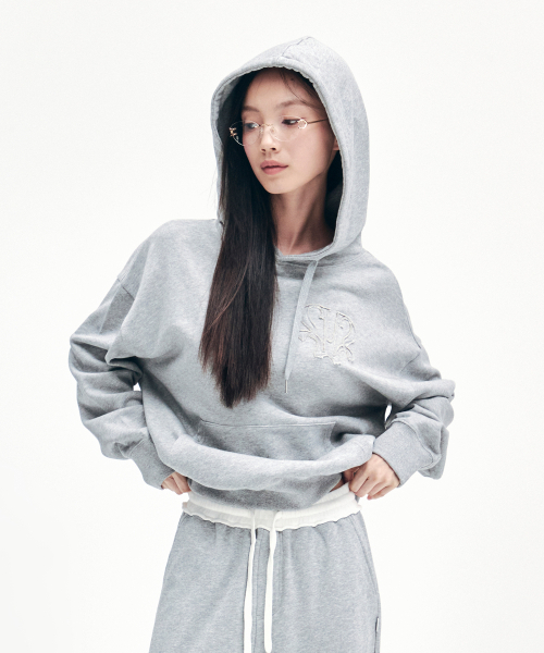 YOUHEE(ユヒ)の「YOUHEE SYMBOL GRAPHIC HOODIE MELANGE GREY(パーカー・レディース・その他・FREE)」の1枚目の写真