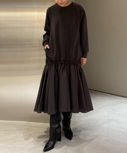 ADORE(アドーア)の「◆パウダリーダンボールワンピース(ワンピース・レディース・グレー/ブラック/ベージュ・38)」の6枚目の写真