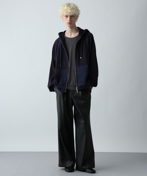 HARE(ハレ)の「ジャガードキリカエZIPパーカー(HARE)(パーカー・メンズ・ネイビー/グリーン/ブラック・FREE)」の10枚目の写真