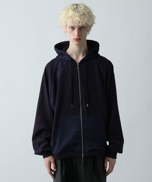 HARE(ハレ)の「ジャガードキリカエZIPパーカー(HARE)(パーカー・メンズ・ネイビー/グリーン/ブラック・FREE)」の18枚目の写真