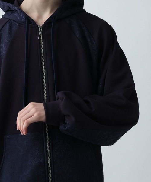 HARE(ハレ)の「ジャガードキリカエZIPパーカー(HARE)(パーカー・メンズ・ネイビー/グリーン/ブラック・FREE)」の22枚目の写真