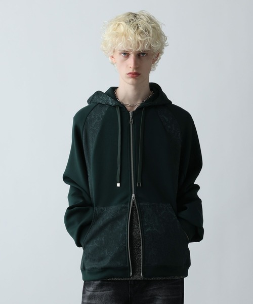 HARE(ハレ)の「ジャガードキリカエZIPパーカー(HARE)(パーカー・メンズ・ネイビー/グリーン/ブラック・FREE)」の15枚目の写真