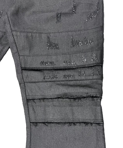 DIG YOUR OWN GRAVE(ディグユアオウングレイブ)の「【DIG YOUR OWN GRAVE】COATING SLASH FLARE PANTS / 【ディグユアオウングレイブ】コーティングダメージフレアパンツ<着用動画あり>(デニムパンツ・メンズ・ブラック・M/L)」の21枚目の写真