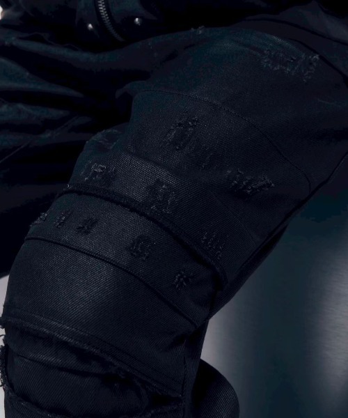 DIG YOUR OWN GRAVE(ディグユアオウングレイブ)の「【DIG YOUR OWN GRAVE】COATING SLASH FLARE PANTS / 【ディグユアオウングレイブ】コーティングダメージフレアパンツ<着用動画あり>(デニムパンツ・メンズ・ブラック・M/L)」の17枚目の写真