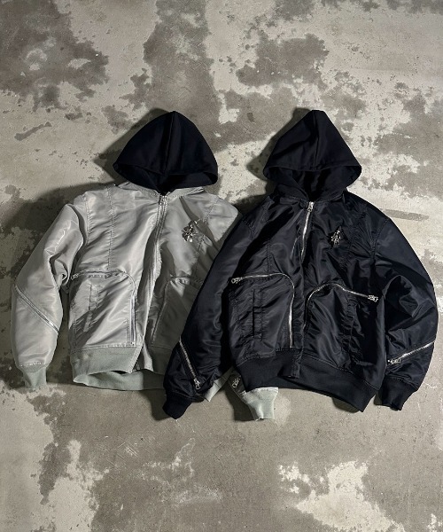 A'GEM/9 × .kom 『A'GEM/9/エージェムナイン』フード着脱MA-1フライト