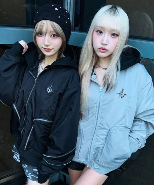 A'GEM/9 × .kom 『A'GEM/9/エージェムナイン』フード着脱MA-1フライト