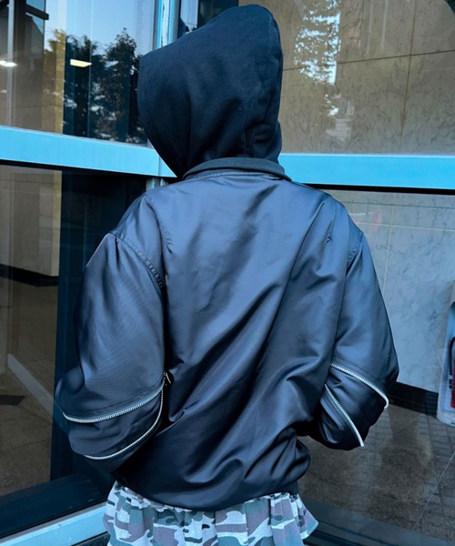 A'GEM/9 × .kom 『A'GEM/9/エージェムナイン』フード着脱MA-1フライト