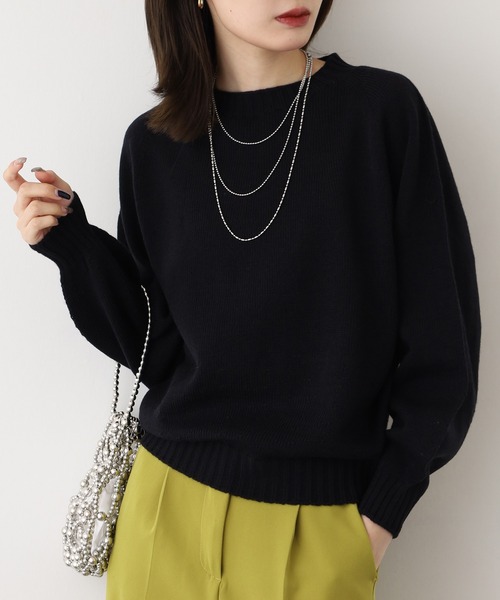 BRODIAEA(ブローディア)の「BRODIAEA ホールガーメントベーシック二ット(ニット/セーター・レディース・ベージュ/ターコイズブルー/ブラック/マスタード/グレー/チェリーレッド・40)」の13枚目の写真