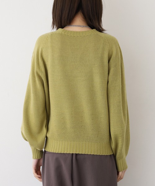 BRODIAEA(ブローディア)の「BRODIAEA ホールガーメントベーシック二ット(ニット/セーター・レディース・ベージュ/ターコイズブルー/ブラック/マスタード/グレー/チェリーレッド・40)」の9枚目の写真
