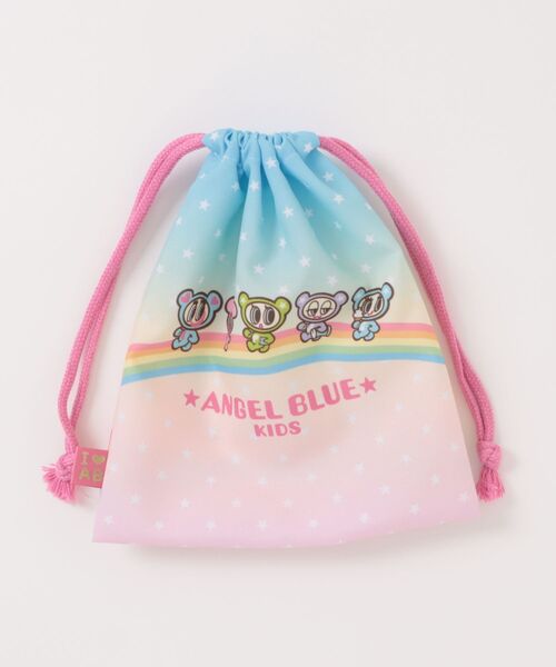 ANGEL BLUE(エンジェルブルー)の「エンジェルブルー 巾着S(ポーチ・キッズ・サックスブルー・ONE SIZE)」の2枚目の写真
