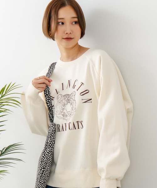 fort point(フォーポイント)の「【C-FORT POINT/フォートポイント】トラ柄 ステッチトレーナー(スウェット・レディース・チャコールグレー/アイボリー/ブラウン・FREE)」の13枚目の写真