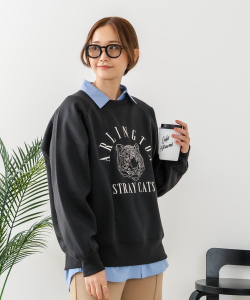 fort point(フォーポイント)の「【C-FORT POINT/フォートポイント】トラ柄 ステッチトレーナー(スウェット・レディース・チャコールグレー/アイボリー/ブラウン・FREE)」の16枚目の写真