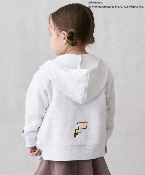 petit main（プティマイン）の「【モンポケ】ジップパーカー（パーカー・キッズ・キナリ/ネイビー・100cm/90cm/110cm/80ｃｍ/120cm）」の4枚目の写真